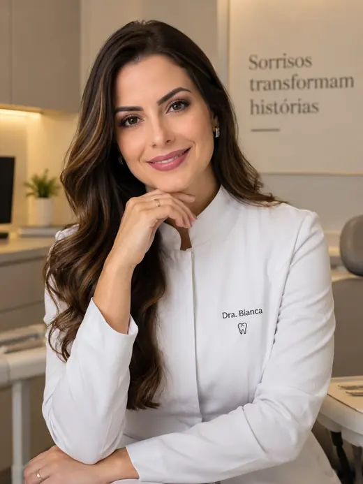 Dra. Bianca Souza, cirurgiã-dentista responsável pela curadoria e revisão clínica do material Lentes Sem Achismo